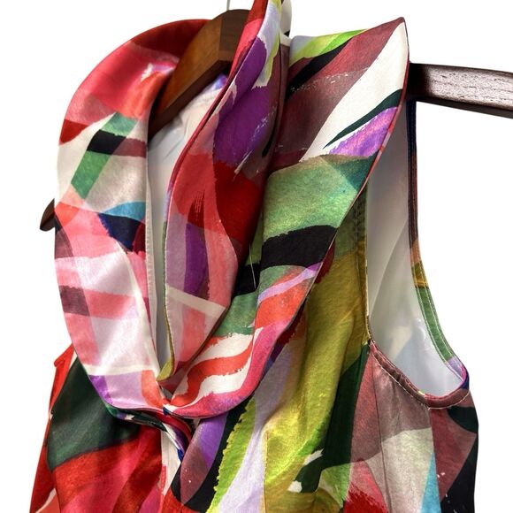 Samuel Dong Bubble Dress Double Wired Collar Artsy Art To Wear Multi Women’s XS - Picture 5 of 10